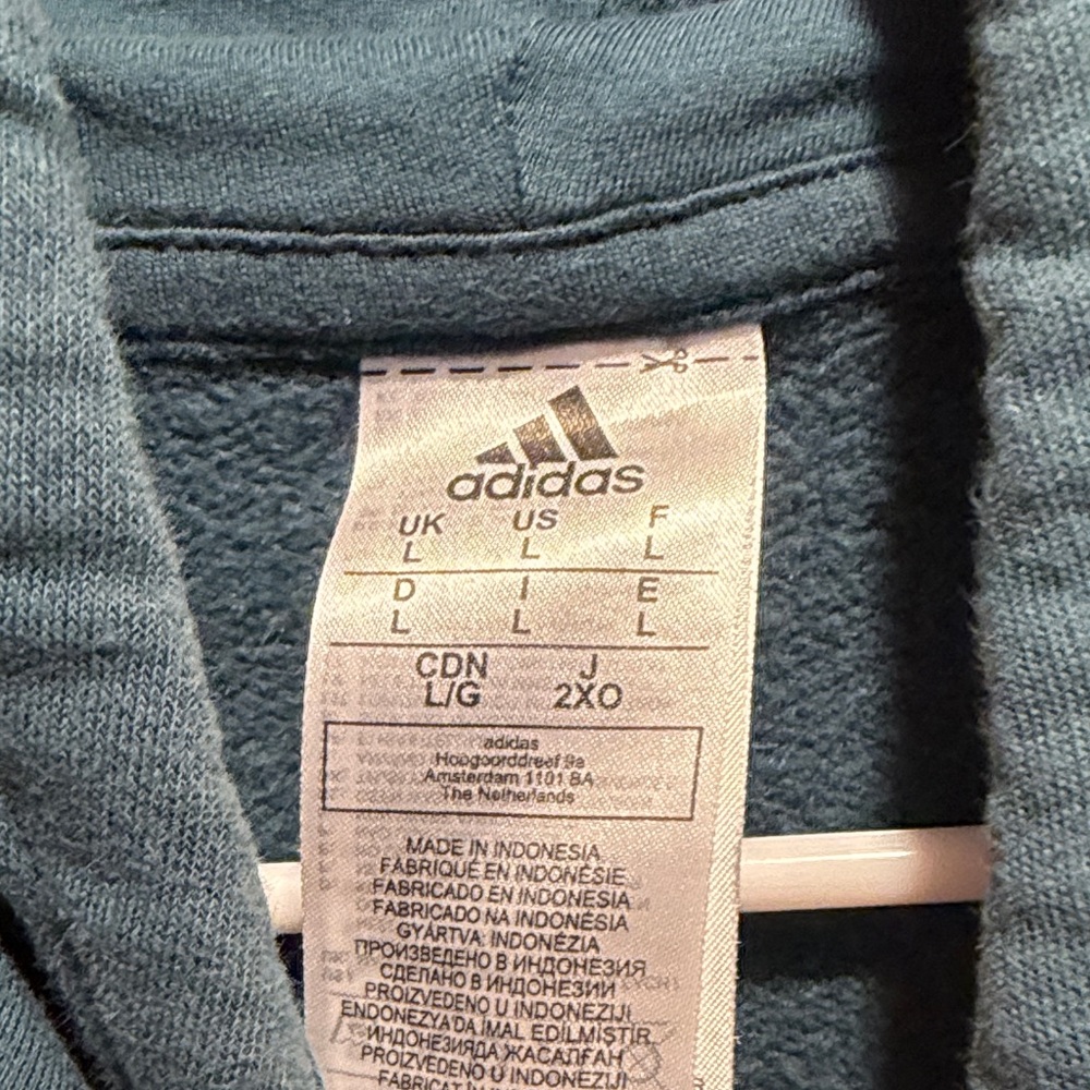 Adidas Men's Blue Hoodie - Picture 2 of 3